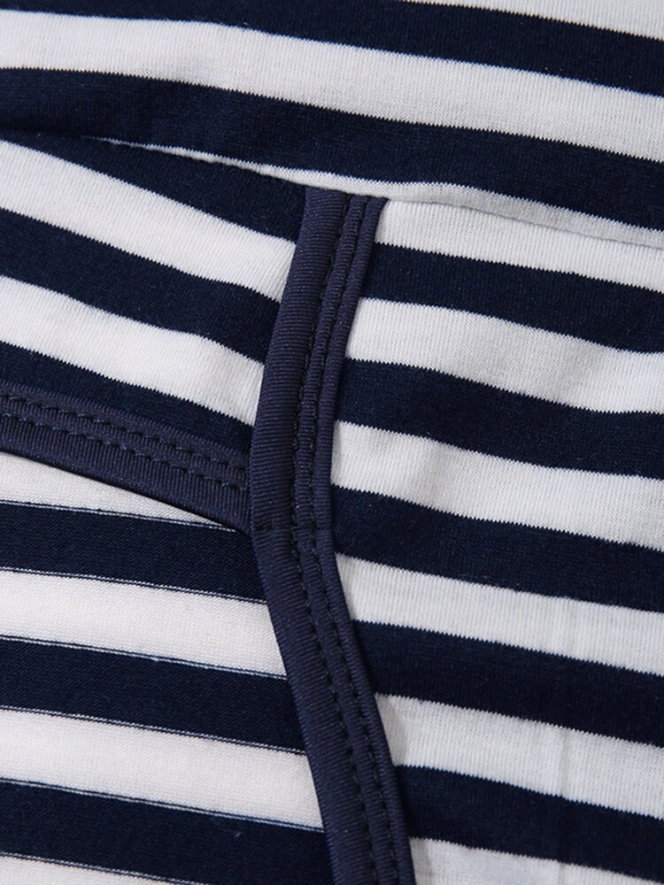 Mens Sexy Striped Zipper Long Sleeve Jumpsuit 7 Mens Sexy Striped Zipper Long Sleeve Jumpsuit - Image 5