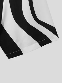 Mens Wave Striped V-Neck Casual Short Sleeve Shirt -Incerun Shop 007f73be fe2a 445e 9b05 9d6e7622aebd