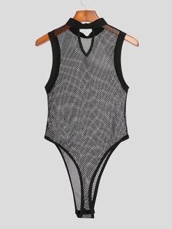 Mens Sexy Solid Hollow Mesh Sleeveless Triangle Jumpsuit 20 Mens Sexy Solid Hollow Mesh Sleeveless Triangle Jumpsuit -Incerun Shop 02df8f48 e1a0 4c36 875d 196d2b2c1c14