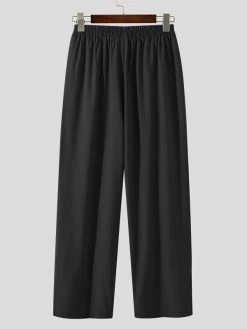 Men's Solid Color Split Wide Leg Pants -Incerun Shop 02e0a745 20bd 4679 98cd b7685a646765
