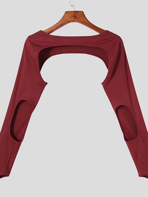 Mens Sexy Two-piece Crop Top T-shirt 11 Mens Sexy Two-piece Crop Top T-shirt - Image 9