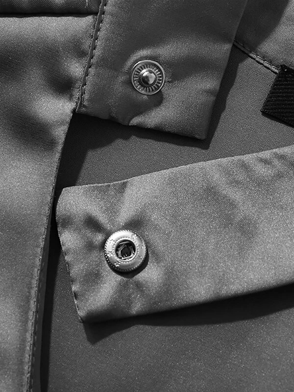 Mens Snap Button Keyhole Choker Neck Shirt 12 Mens Snap Button Keyhole Choker Neck Shirt - Image 10