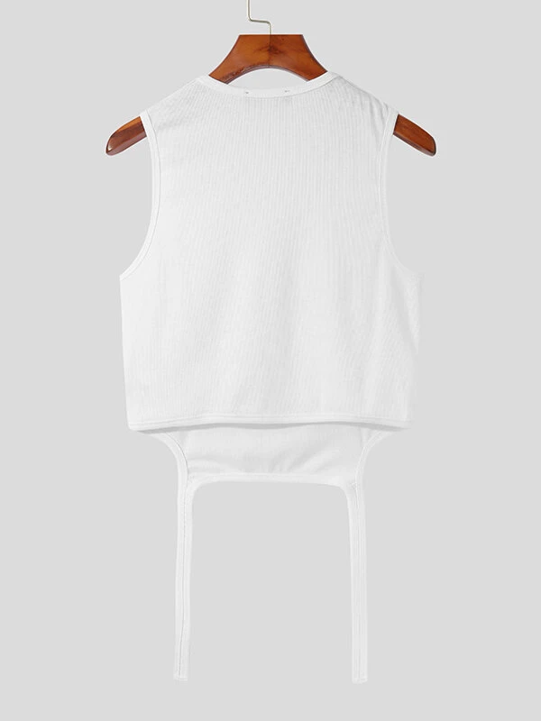 Mens Sexy Cutout Shoulder Crop Tops Vest 5 Mens Sexy Cutout Shoulder Crop Tops Vest - Image 3