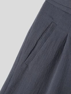 Mens Solid Texture V-Neck Casual Two Pieces Outfits -Incerun Shop 04114a30 48ab 4cfe b8da 954bebd5e80f