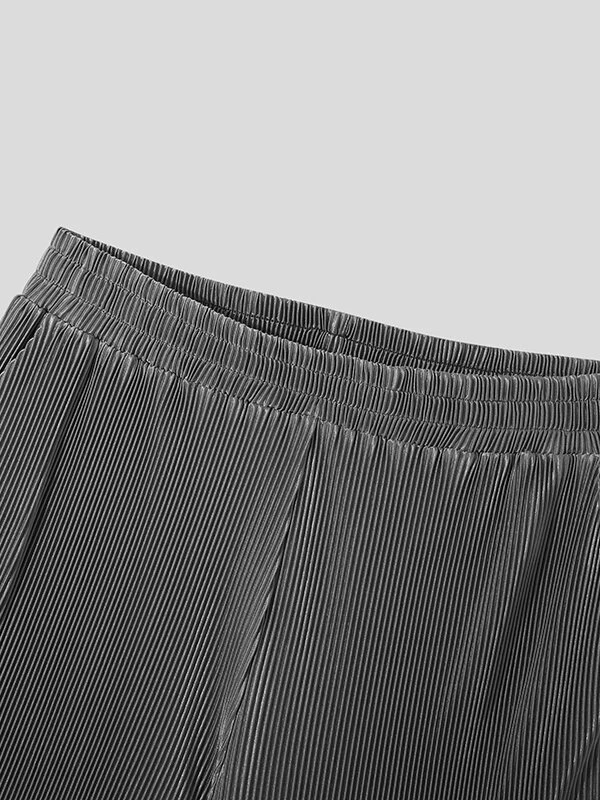 Mens Textured Striped Straight Loose Fit Pants 11 Mens Textured Striped Straight Loose Fit Pants - Image 9