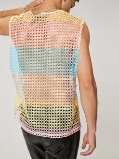 Mens Mesh Fishnet See Through Color Block Tank 12 Mens Mesh Fishnet See Through Color Block Tank -Incerun Shop 045377a6 9288 4f9c b3fb 6ddb85d61650