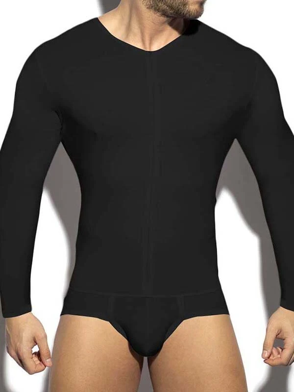 Mens Sexy Zipper Long-sleeved Triangle Jumpsuit 4 Mens Sexy Zipper Long-sleeved Triangle Jumpsuit - Image 2