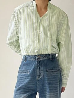 Mens Japan Striped Bowknot Long Sleeve Shirt 19 Mens Japan Striped Bowknot Long Sleeve Shirt -Incerun Shop 05c6a7f6 e8ba 481b 9e01 4f7324ed721f