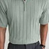 Mens Ribbed Knit Quarter Zip Short Sleeve Golf Shirt 1 Mens Ribbed Knit Quarter Zip Short Sleeve Golf Shirt -Incerun Shop 05cbab85 e865 4a61 a0b0 c40239e117b0