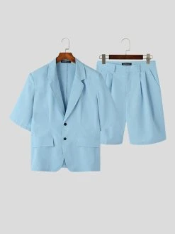 Mens Solid Casual Blazer Two Pieces Outfits 19 Mens Solid Casual Blazer Two Pieces Outfits -Incerun Shop 06a37c5f 16ab 4d44 b8c0 43bbfb7237ca