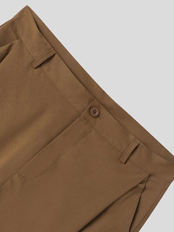 Men Plain Cross Pleated Pants 9 Men Plain Cross Pleated Pants - Image 7