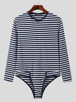 Mens Sexy Striped Zipper Long Sleeve Jumpsuit 20 Mens Sexy Striped Zipper Long Sleeve Jumpsuit -Incerun Shop 0768f5a5 730d 482b 828b ebddd752a16a