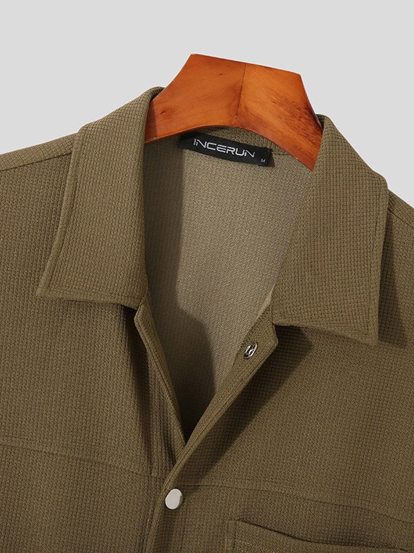 Mens Knit Textured Lapel Snap Button Sleeveless Vest 8 Mens Knit Textured Lapel Snap Button Sleeveless Vest - Image 6