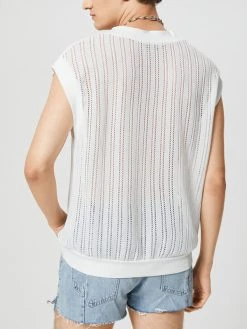 Mens Knit Hollow V-Neck Loose Sleeveless Tank -Incerun Shop 090226d0 9712 4603 a853 fb305900556a