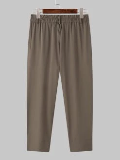 Mens Solid Pleated Snap Button Waist Casual Pants 19 Mens Solid Pleated Snap Button Waist Casual Pants -Incerun Shop 0b02e5af e959 4e3a b582 942896b90a79