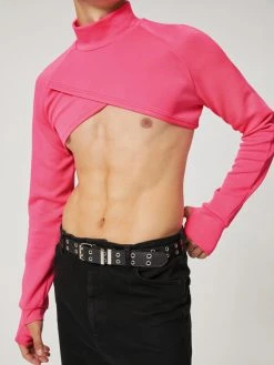 Mens High Neck Back Zipper Cropped Top -Incerun Shop 0b7284ff 7a63 495d be9c cf7cfe9c1913