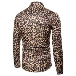 Men's Casual Leopard Printed Turn Down Collar Slim Fit Long Sleeve Shirt -Incerun Shop 0cd36379 8b24 45f2 9776 b6ffde703f83