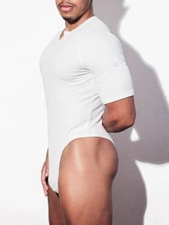 Mens Sexy Notch Neck Half Sleeve Bodysuit -Incerun Shop 0d4e536e 630c 410a 881b a43c1e1c9fa1