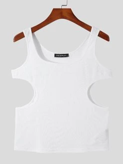 Men Sexy Side Cutout Sleeveless Vest -Incerun Shop 0d834186 8004 4b28 aa78 d660113e14c7