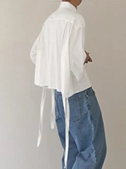 Mens Solid Lapel Button Up Loose 3/4 Sleeve Shirt -Incerun Shop 0e0c44a3 8226 49c2 895c 1d56b5f2edaa