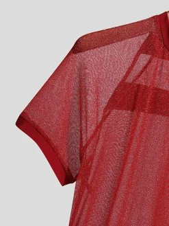 Mens Glitter See Through Raglan Sleeve T-Shirt -Incerun Shop 0e23d83b b93e 4ec4 b6f1 4bc83ba45611