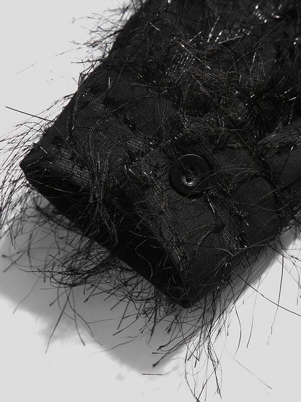 Mens Striped Fringe See-through Shirt 11 Mens Striped Fringe See-through Shirt - Image 9