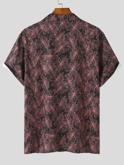 Mens Floral Print Revere Collar Vacation Short Sleeve Shirt -Incerun Shop 0e7fc2b9 0271 48e3 bb12 0e94c376f574