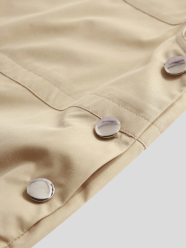 Mens Solid Button Design Casual Cargo Overall With Pocket 10 Mens Solid Button Design Casual Cargo Overall With Pocket - Image 8