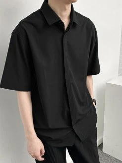 Men Casual Solid Color Half Sleeve Shirt 20 Men Casual Solid Color Half Sleeve Shirt -Incerun Shop 0fff7816 2984 445b 9571 9e59842919dd