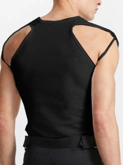 Men Sexy Shoulder Cutout Short Sleeve T-Shirt -Incerun Shop 1277fff6 5c68 4ca1 b03a 3fe3ab1dcb64