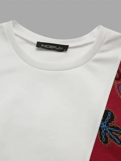 Mens Ethnic Print Patchwork Casual Short Sleeve T-Shirts -Incerun Shop 1278d7f3 d540 4ca5 a912 341aa68b5ca5