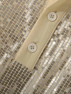 Mens Sequin Sparkle Glitter Patchwork Shirt -Incerun Shop 12ecf36d 3deb 4538 8561 34468d5c15a3