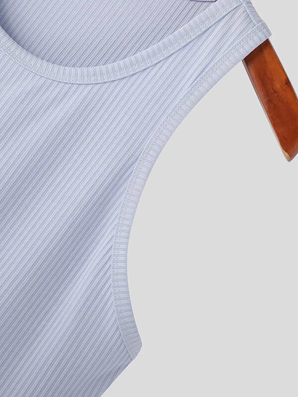 Mens Solid Crew Neck Rib-Knit Sleeveless Tank 11 Mens Solid Crew Neck Rib-Knit Sleeveless Tank - Image 9