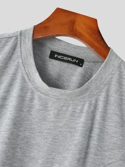 Mens Cutout Shoulder Seam Detail Tank Top -Incerun Shop 13cbce66 7d9b 4796 8067 895602f01ba1