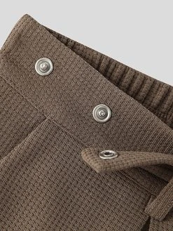 Mens Textured Waffle Knit High Waist Shorts -Incerun Shop 14e60dc3 bb09 4f6d a3cb a6aa69d29dd9