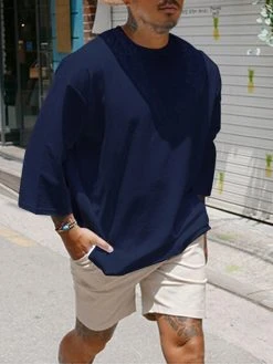 Summer Mens Baggy Loose Long Sleeve Casual T-shirts