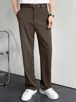 Mens Waist Belt Loose Straight-leg Pants -Incerun Shop 156692ff 5d89 45f5 b032 7fb84008dbaa