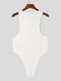 Mens Solid Scoop Neck Knit Sleeveless Bodysuit -Incerun Shop 1598ed99 9948 46cc 83e4 d743c3df33b0