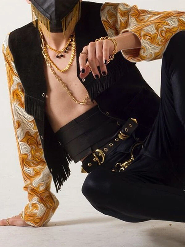 Mens Fringe Pocket Waistcoat 4 Mens Fringe Pocket Waistcoat - Image 2