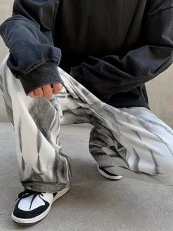 Mens Tie-dye Loose Drape Casual Mopping Pants -Incerun Shop 165a2056 7e2f 438d 9b93 cb98f0f262b2