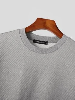 Mens Texture Side Split Short Sleeve Casual Two Pieces Outfits 19 Mens Texture Side Split Short Sleeve Casual Two Pieces Outfits -Incerun Shop 168f27e5 c589 4a05 87a4 46a2fa8166c5