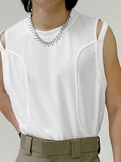 Mens Cutout Shoulder Seam Detail Tank Top -Incerun Shop 170d9d8d 55b0 442c b4ba f39cafafdb39