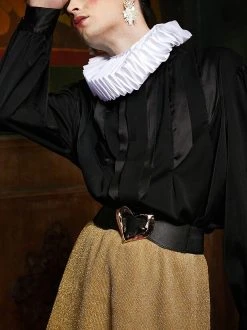 Men Pleated High Neck Long Sleeve Shirt 25 Men Pleated High Neck Long Sleeve Shirt -Incerun Shop 17593bfb 1de4 4bfc 88ed 47a1a43eb2db