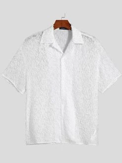 Men Fringe Short Sleeve Shirt -Incerun Shop 175fa27e 6218 4ae8 86bb 9c35c0dd8b84