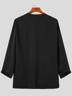 Men Collarless Loose Casual Long Sleeve Blazer -Incerun Shop 1797fa1b 2093 4c44 92ac 86082c4d823f