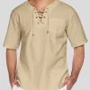 Mens Solid Drawstring V-Neck Cotton Short Sleeve T-Shirt 1 Mens Solid Drawstring V-Neck Cotton Short Sleeve T-Shirt -Incerun Shop 18c8626f 2b72 4cdb a981 d01369bf1a16