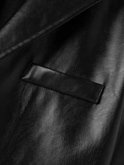 Mens Solid Lapel Faux Leather Casual Crop Blazer 14 Mens Solid Lapel Faux Leather Casual Crop Blazer -Incerun Shop 1c235c01 e8ef 481d acfa e0f4892b4e0d