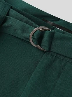 Mens Solid Pocket Casual Tapered Pants -Incerun Shop 1d8deab4 c3b7 4abf 9ec7 7469cef73f20