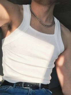 Mens Pure Color Casual Vest