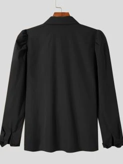 Men Plain Puff Long Sleeves Shirt -Incerun Shop 1f18a803 a976 426e a77d 3bd4b6a685a4